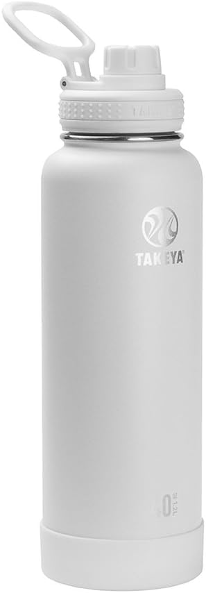 Takeya Actives Insulated Stainless Steel Water Bottle with Spout Lid, 32 Ounce, Midnight