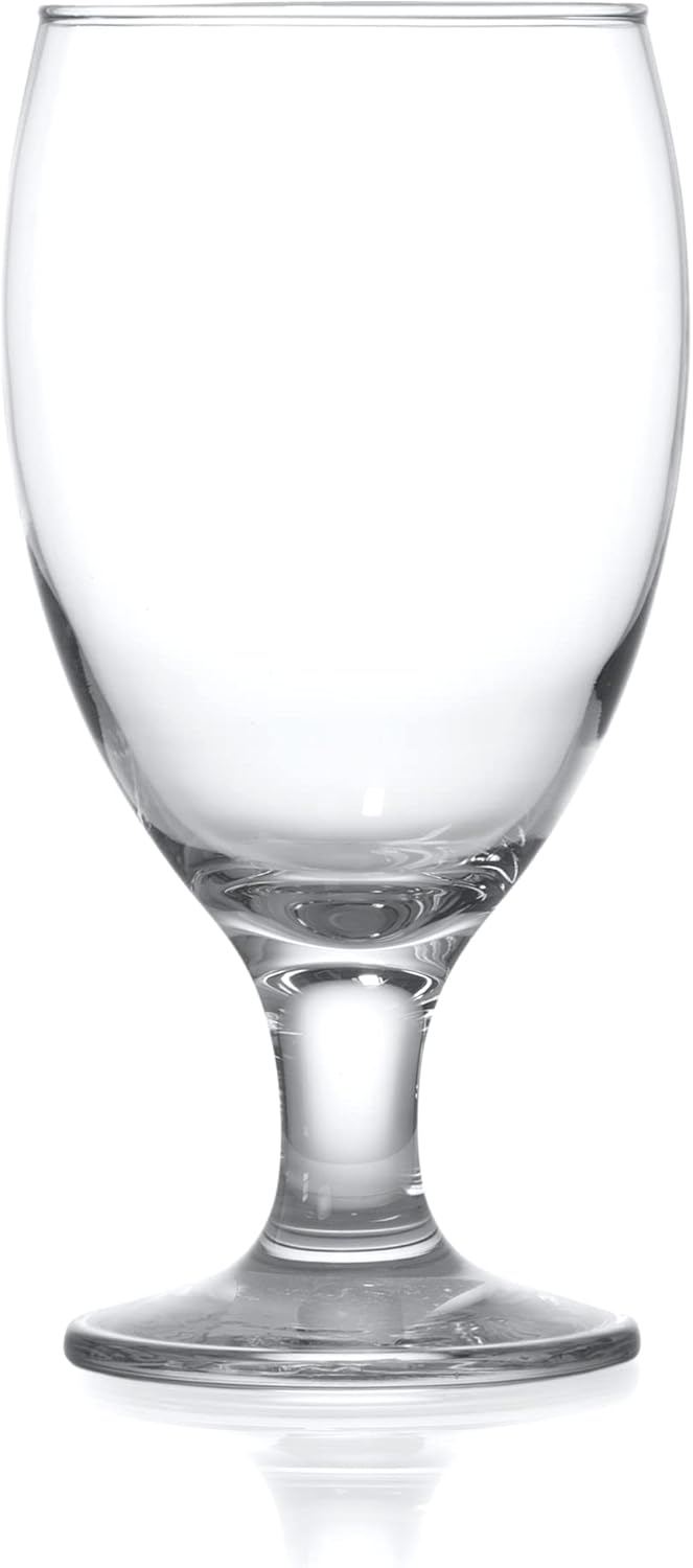 Red Co. Set of 4 Clear 20 Oz Short Stem All Purpose Glass Drinking Goblets