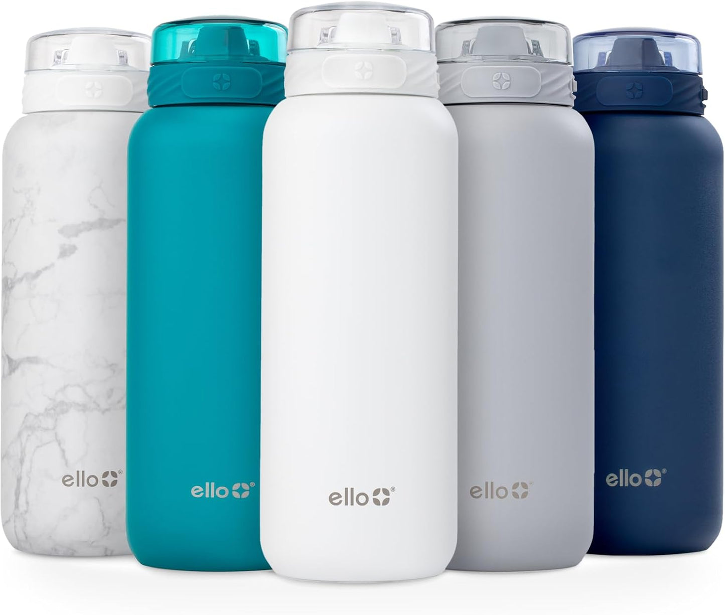Ello Cooper 22oz Stainless Steel Water Bottle with Straw and Carry Handle, Double Walled and Vacuum Insulated Metal, Leak Proof Locking Lid with Soft Silicone Spout, Reusable, BPA Free, Lilac
