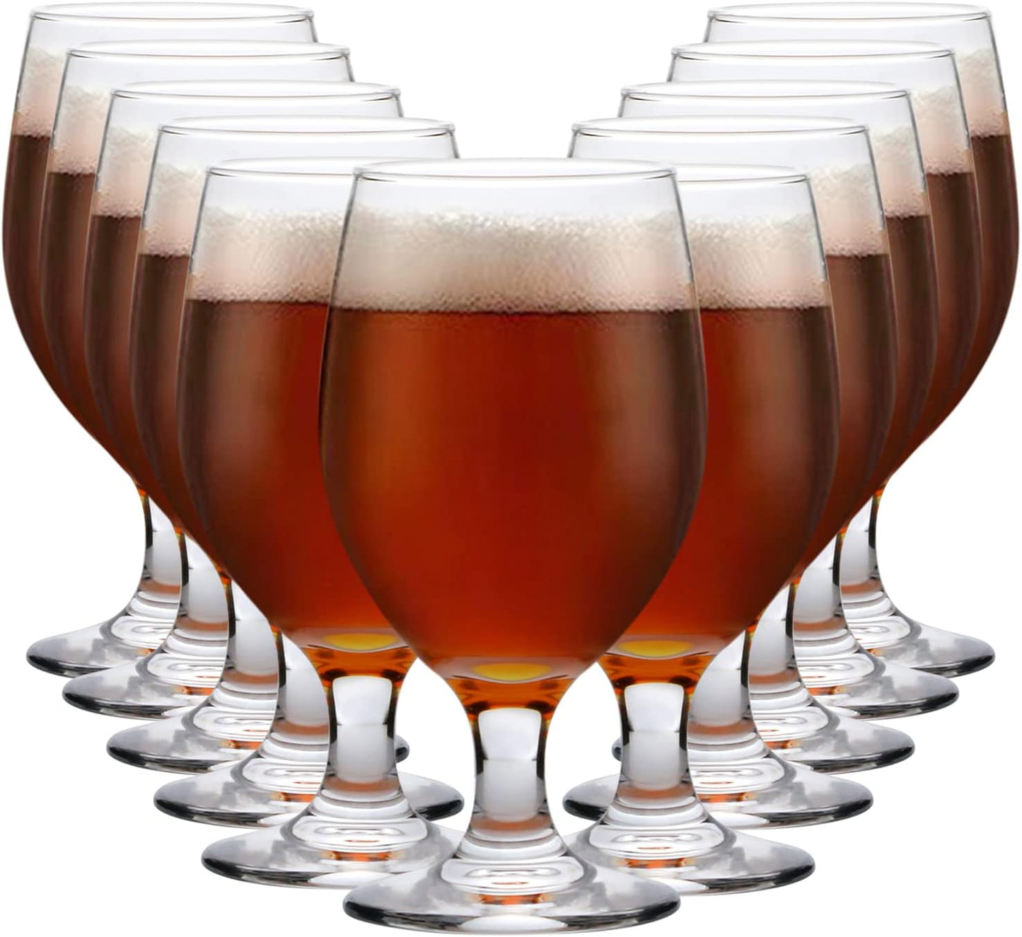 13 OZ Red&White Wine Glasses,Clear Water Goblets Set of 12,Multi-purpose Water Goblet Glasses Dessert Port Short Stemmed Drinking Glass for Party,Wedding,Home Bar