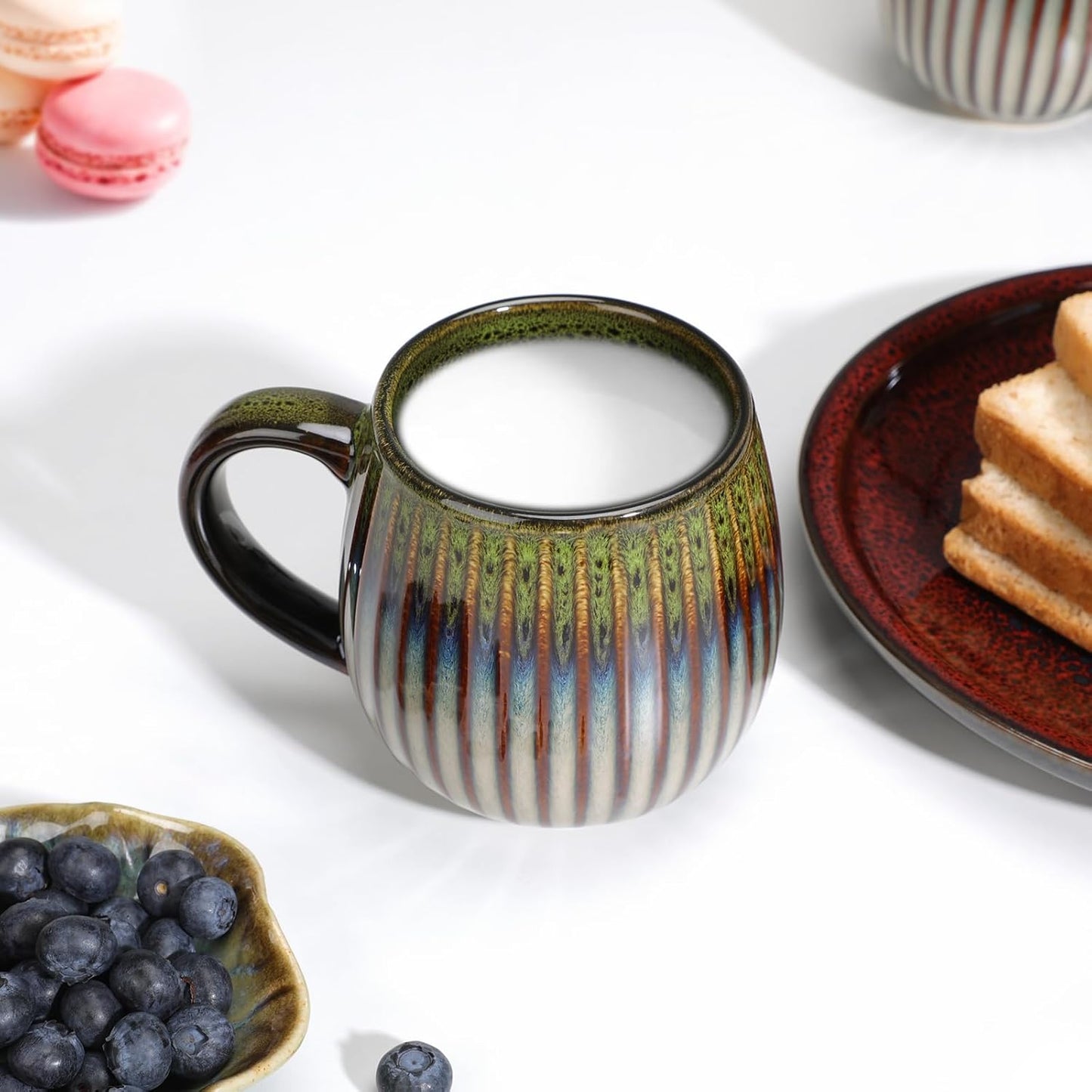CosyCorner Ceramic Coffee Mugs Set, 17 oz Large Coffee Cups for Home and Office, Ceramic Cup for Coffee & Tea(B×4 pcs)