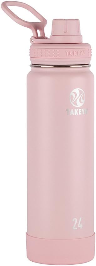 Takeya Actives Insulated Stainless Steel Water Bottle with Spout Lid, 32 Ounce, Midnight