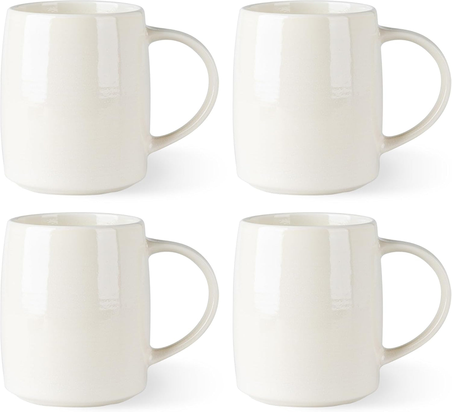 GBHOME Large Coffee Mugs Set of 6, 18oz Handmade Ceramic Coffee Mugs Set with Gradient color for Latte/Tea/Beer/Hot Cocoa, Dishwasher & Microwave Safe, Khaki