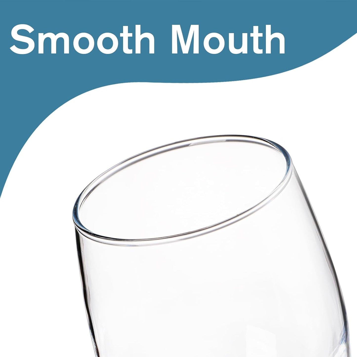 Bekith 12 Pack Goblet Party Glasses, 13-Ounce Classic Beverage Glass Juice Glasses, Clear