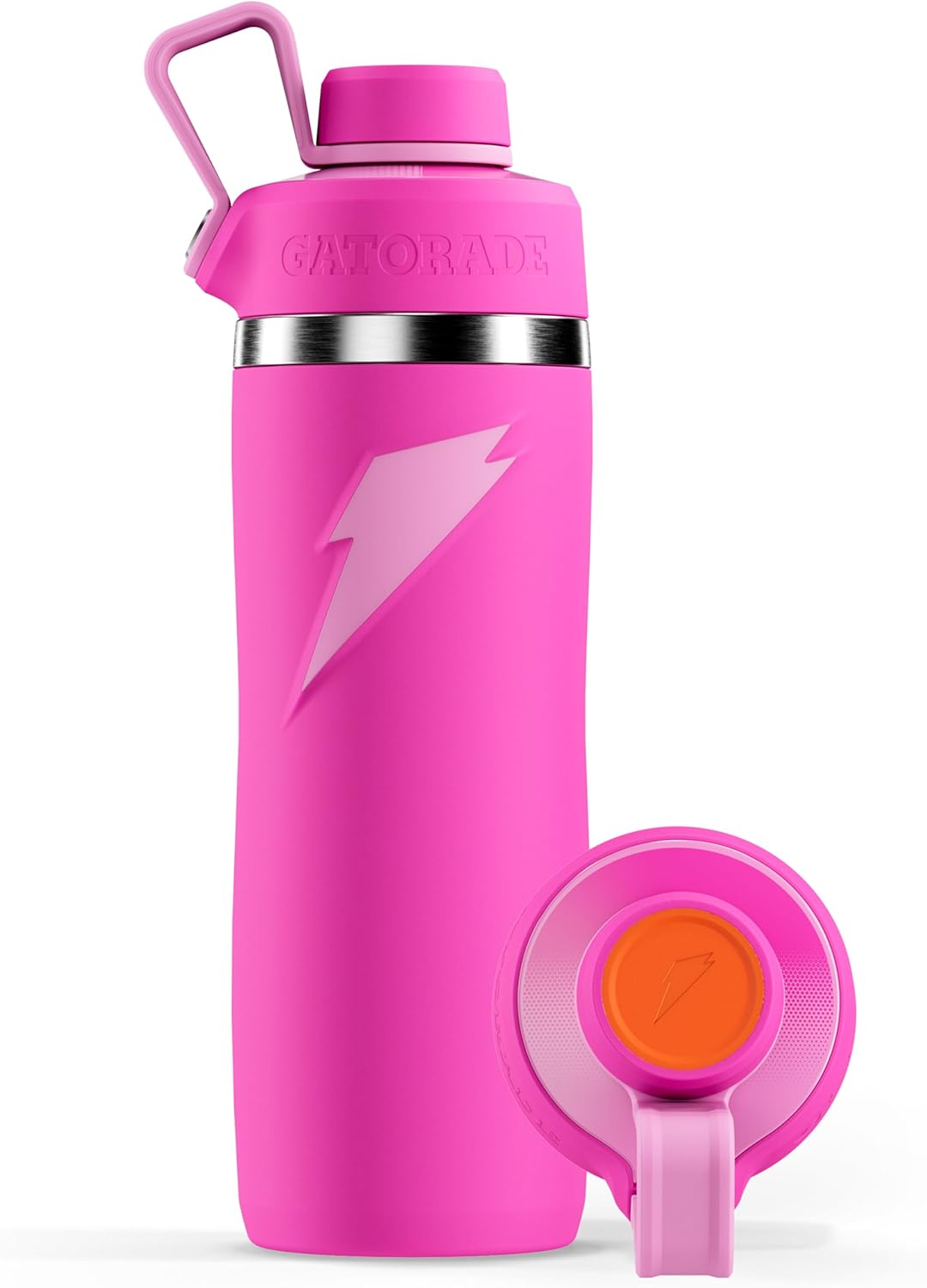 Gatorade 'Overtime' 22oz Stainless Steel Water Bottle, Twist Cap, Grey