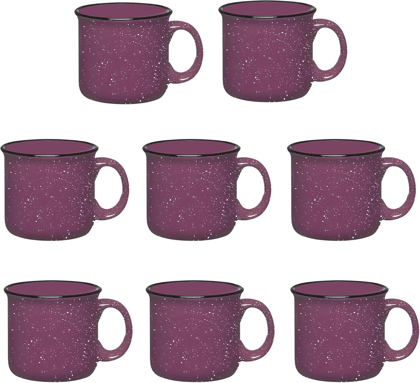 Set of 16 Ceramic Campfire Mugs – 15 Oz, White – Coffee & Tea Cups for Home, Work, Travel, Camping – Customizable, Great for DIY, Events, Companies