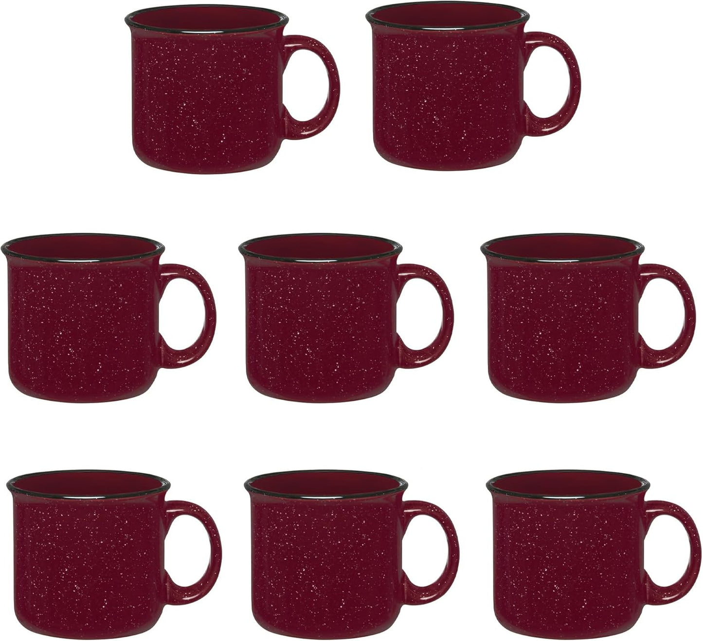 Set of 16 Ceramic Campfire Mugs – 15 Oz, White – Coffee & Tea Cups for Home, Work, Travel, Camping – Customizable, Great for DIY, Events, Companies
