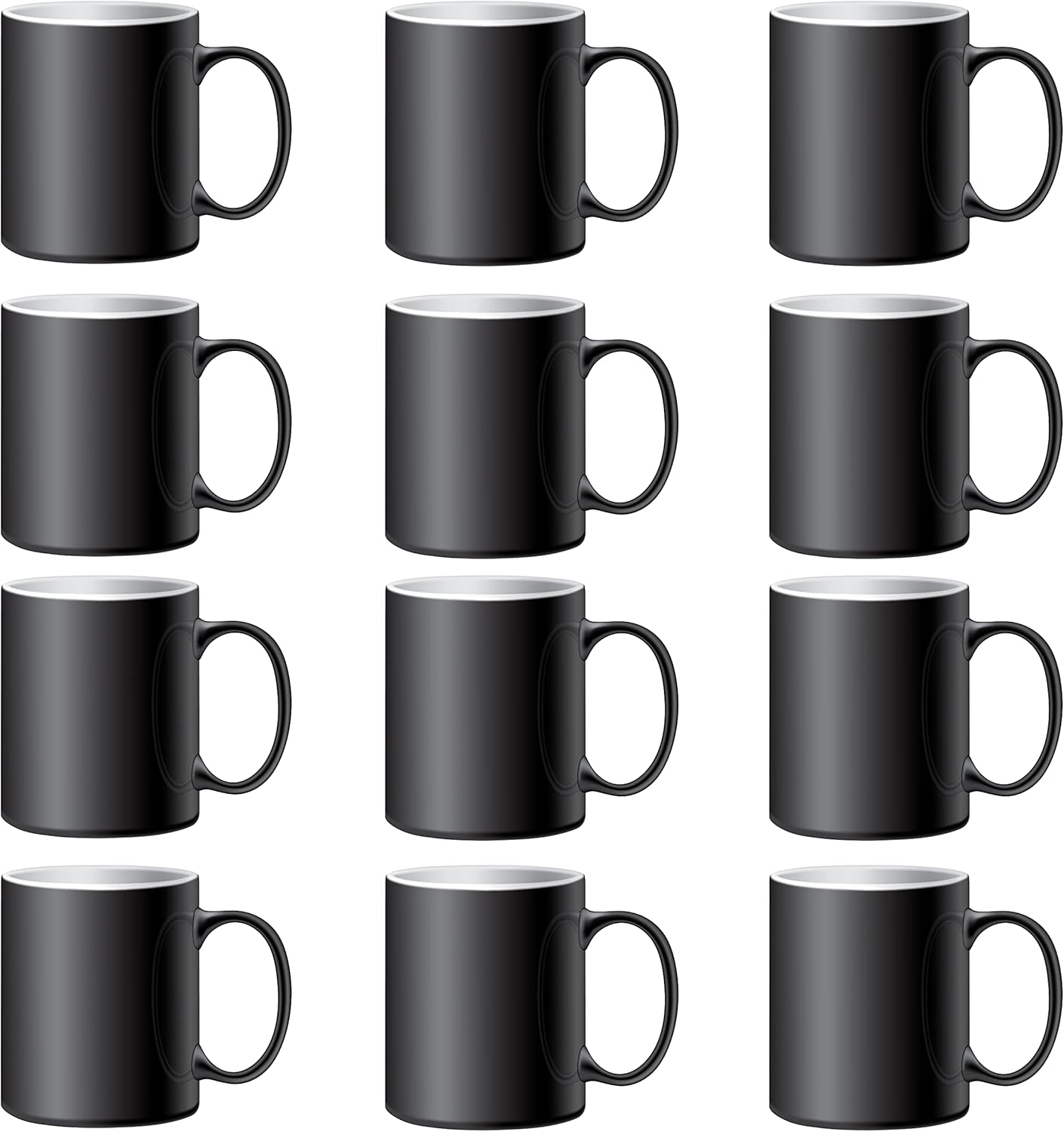 TANGLONG Sublimation Mugs 15 oz, Sublimation Blanks, Bulk Coffee Mugs,White Cups for Coffee,Latte, Soup, Milk, Hot Cocoa Set of 12