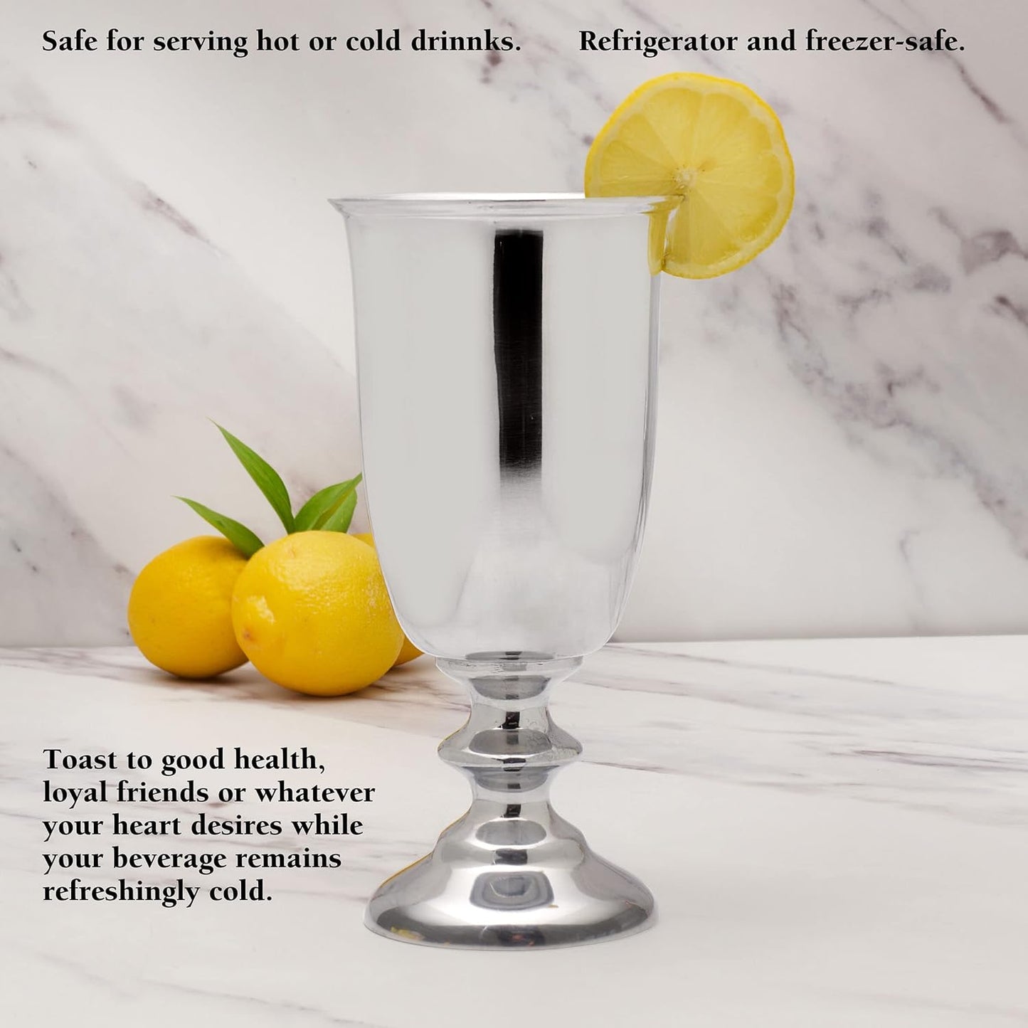 Wilton Armetale Wine Goblet , silver -, 1 Count (Pack of 1)