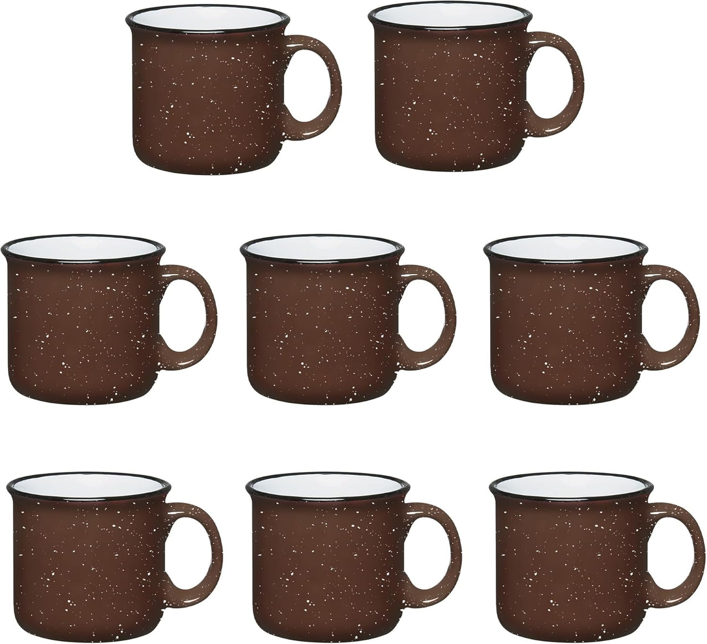 Set of 16 Ceramic Campfire Mugs – 15 Oz, White – Coffee & Tea Cups for Home, Work, Travel, Camping – Customizable, Great for DIY, Events, Companies