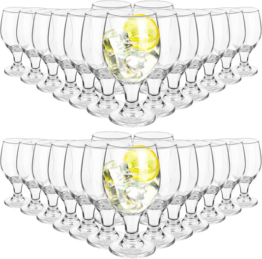 Patelai Set of 30 Clear Glasses 13.5 oz Water Goblet Glass Stemmed Water Glasses for Juice Wine Beer Tea Milk Cold Beverages Drinks Dishwasher Safe