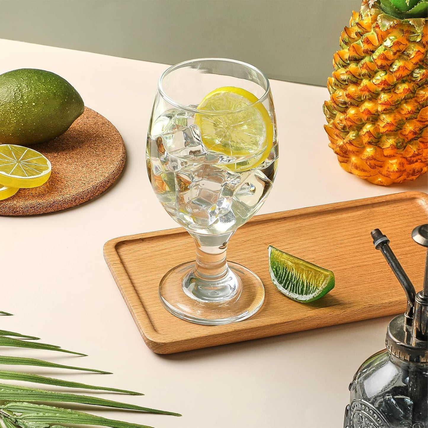 Patelai Set of 30 Clear Glasses 13.5 oz Water Goblet Glass Stemmed Water Glasses for Juice Wine Beer Tea Milk Cold Beverages Drinks Dishwasher Safe